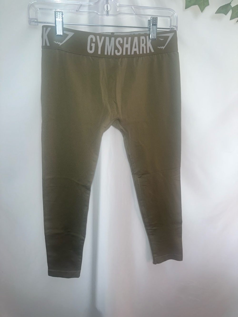 Gymshark women’s  Olive Leggings with Branded Waistband